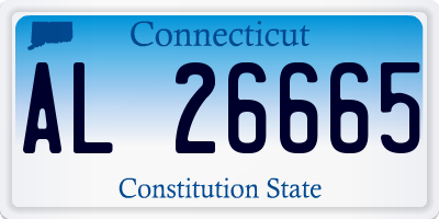 CT license plate AL26665