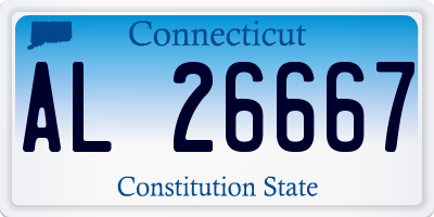 CT license plate AL26667