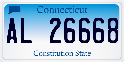 CT license plate AL26668