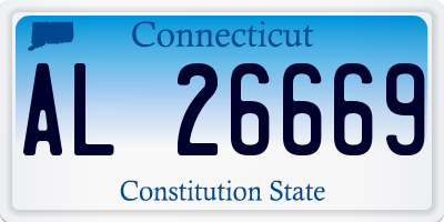 CT license plate AL26669