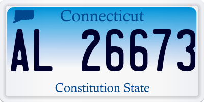 CT license plate AL26673