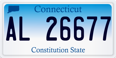 CT license plate AL26677