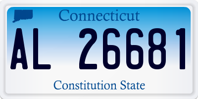 CT license plate AL26681