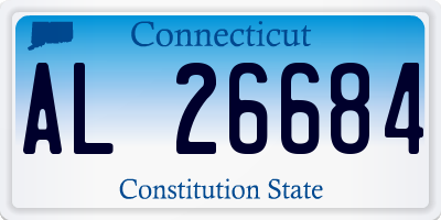 CT license plate AL26684