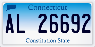 CT license plate AL26692