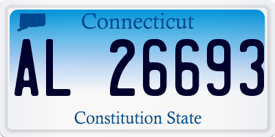 CT license plate AL26693