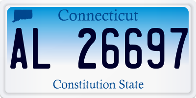 CT license plate AL26697