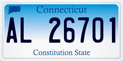 CT license plate AL26701