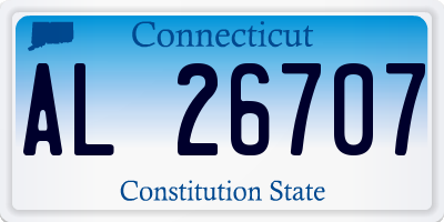 CT license plate AL26707