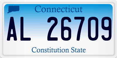 CT license plate AL26709