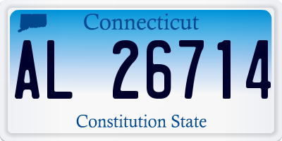 CT license plate AL26714