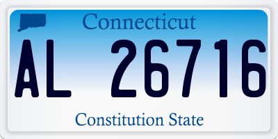 CT license plate AL26716