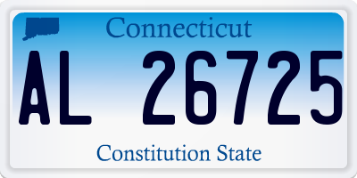 CT license plate AL26725