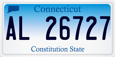 CT license plate AL26727