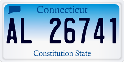 CT license plate AL26741