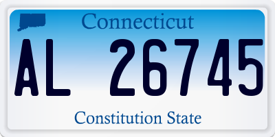 CT license plate AL26745