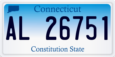 CT license plate AL26751