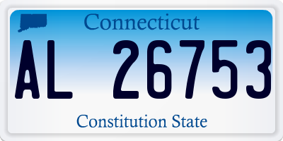 CT license plate AL26753