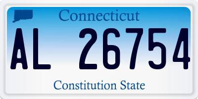CT license plate AL26754