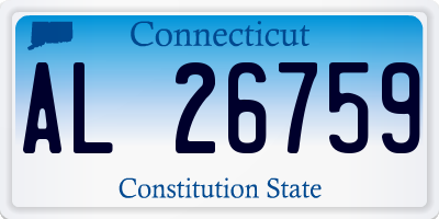 CT license plate AL26759