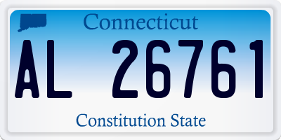 CT license plate AL26761