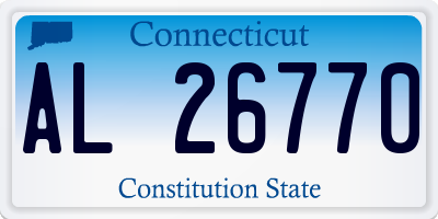 CT license plate AL26770