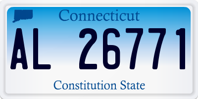 CT license plate AL26771