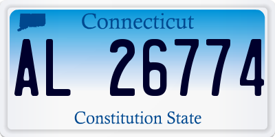 CT license plate AL26774