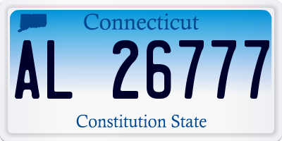 CT license plate AL26777