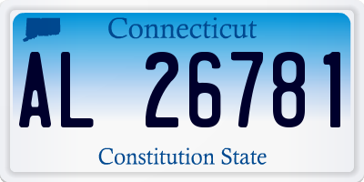CT license plate AL26781