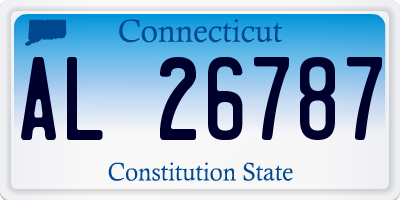 CT license plate AL26787