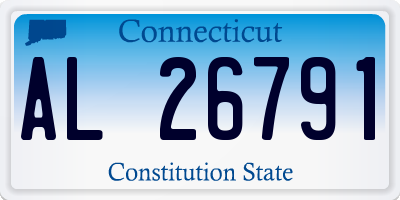 CT license plate AL26791