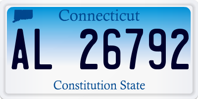 CT license plate AL26792