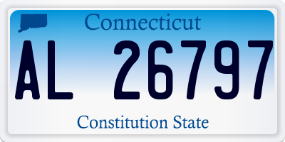 CT license plate AL26797