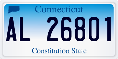 CT license plate AL26801