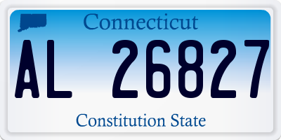 CT license plate AL26827