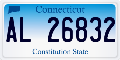 CT license plate AL26832