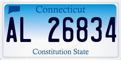 CT license plate AL26834