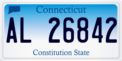 CT license plate AL26842