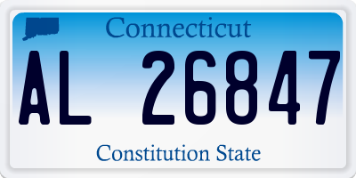CT license plate AL26847