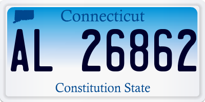 CT license plate AL26862