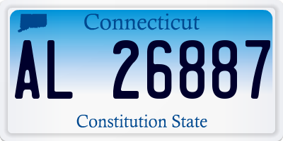 CT license plate AL26887