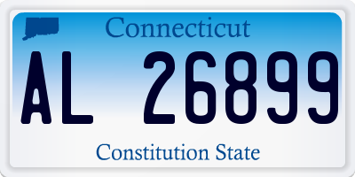 CT license plate AL26899