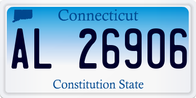 CT license plate AL26906