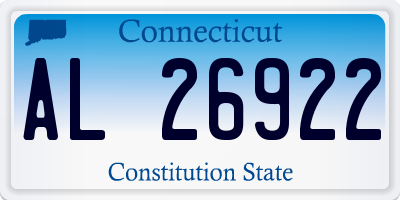 CT license plate AL26922