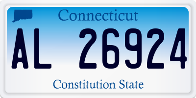 CT license plate AL26924