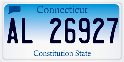 CT license plate AL26927