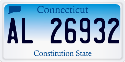 CT license plate AL26932
