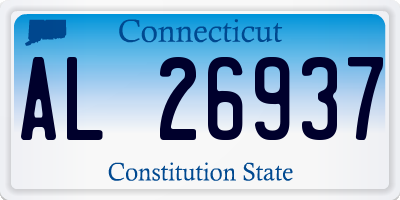 CT license plate AL26937