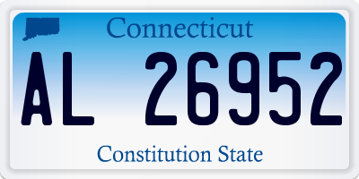 CT license plate AL26952